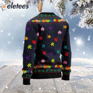 Elephant Autism Awareness Ugly Christmas Sweater1