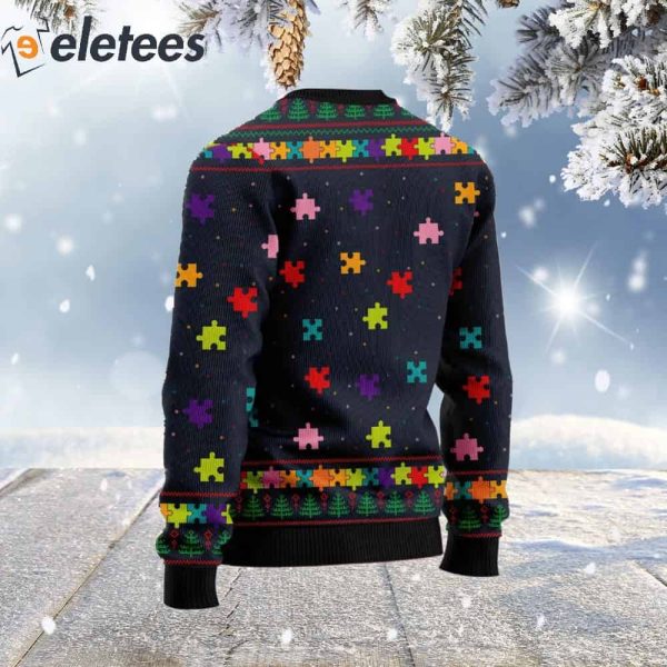 Elephant Autism Awareness Ugly Christmas Sweater