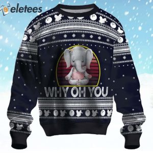 Elephant Why Oh You Ugly Christmas Sweater