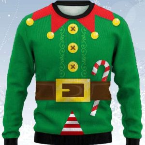 Elf Cartoon Ugly Christmas Sweater 2