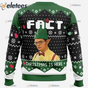 Fact Christmas Is Here The Office Ugly Christmas Sweater1