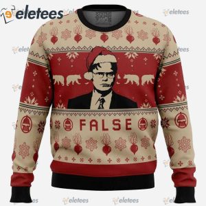 False The Office Ugly Christmas Sweater