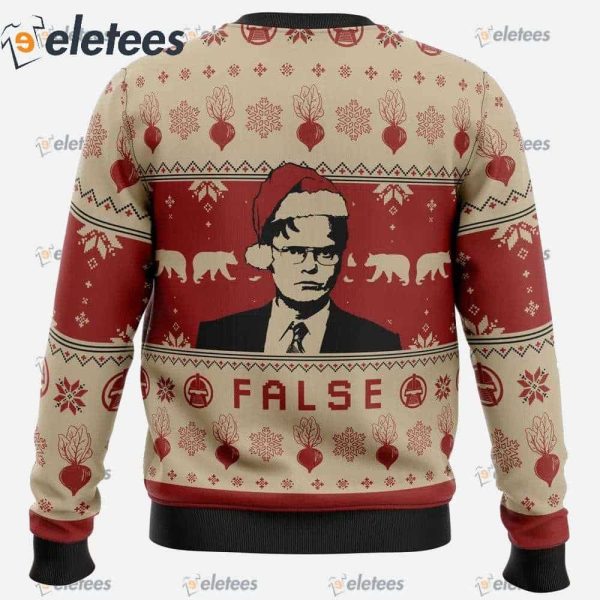 False The Office Ugly Christmas Sweater