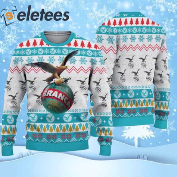 Eagle Fernet Branca Blue Ugly Christmas Sweater