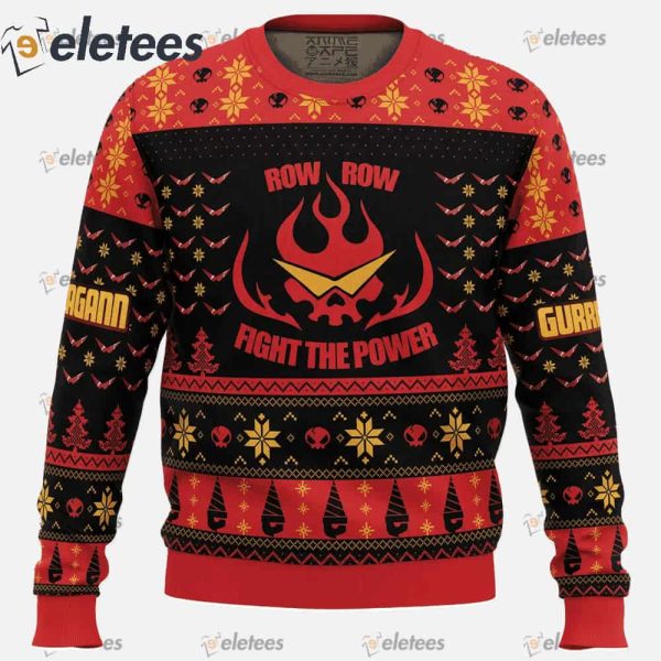 Fight The Power Tengen Toppa Gurren Lagann Ugly Christmas Sweater