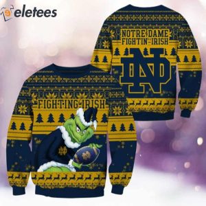 Fighting Irish Grnch Christmas Ugly Sweater 4