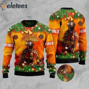 Firefighter Mery Firemas Ugly Christmas Sweater 2