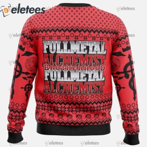 Flamels Cross x Transmutation Circle Full Metal Alchemist Ugly Christmas Sweater1