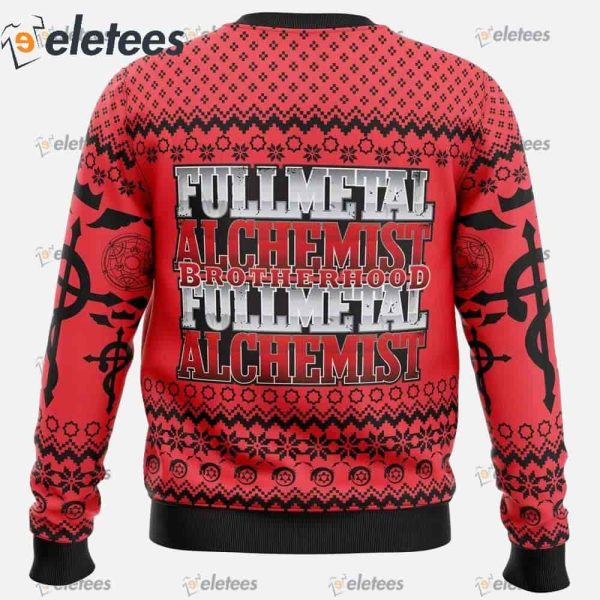 Flamel’s Cross x Transmutation Circle Full Metal Alchemist Ugly Christmas Sweater