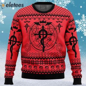 Flamel’s Cross x Transmutation Circle Fullmetal Alchemist Ugly Christmas Sweater