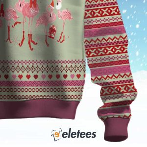 Flamingo Flamingle All The Way Ugly Christmas Sweater 3