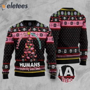 Flamingo Make Me Happy Ugly Christmas Sweater 2