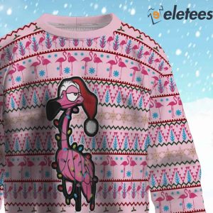 Flamingo Sweet Eyes Ugly Christmas Sweater 2