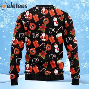 Flyers Hockey Santa Snowman Ugly Christmas Sweater 2