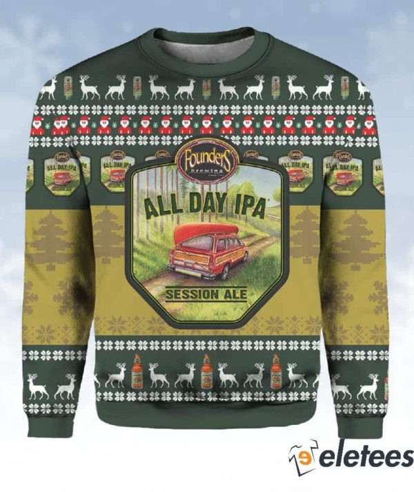 Founders All Day IPA 3D Ugly Christmas Sweater Christmas Gift