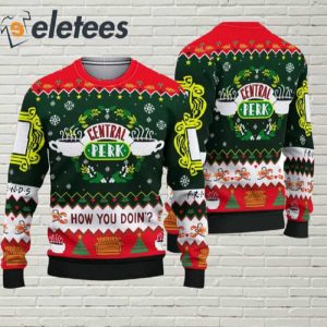 Friend Central Perk How You Doin Ugly Christmas Sweater 2