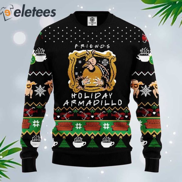 Friends Holiday Armadillo Ugly Christmas Sweater