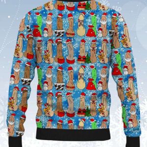 Fun Christmas Snowflake Cocks Ugly Sweater 2