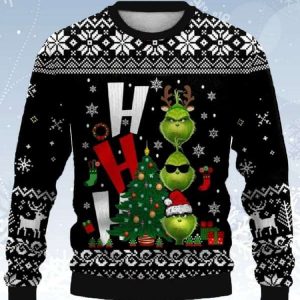 Fun Grnch Ho Ho Ho Ugly Christmas Sweater