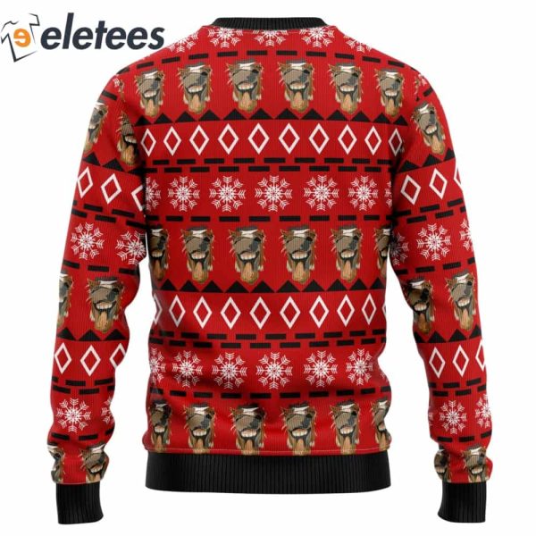 Funny Brown Horse Ugly Christmas Sweater