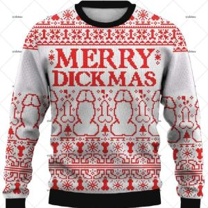 Funny Cocks Merry Dickmas Ugly Christmas Sweater