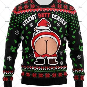 Funny Santa Silent Butt Deadly Ugly Christmas Sweater