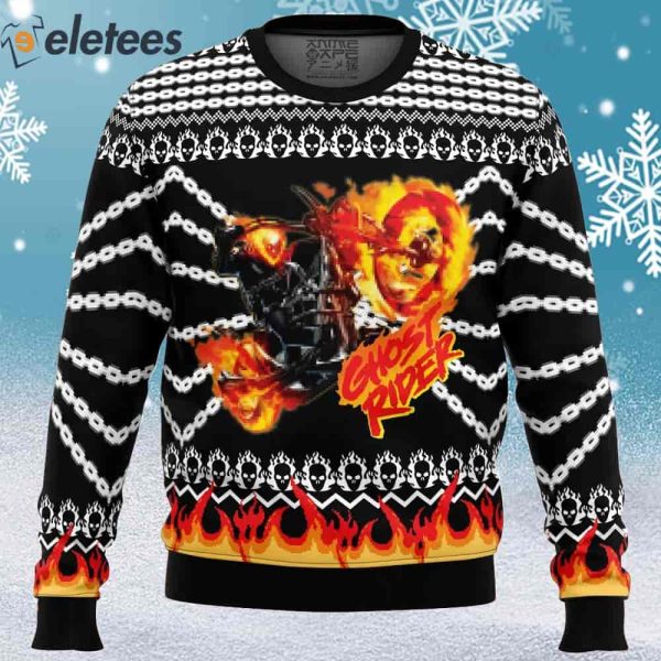 Ghost Rider Christmas Ugly Sweater