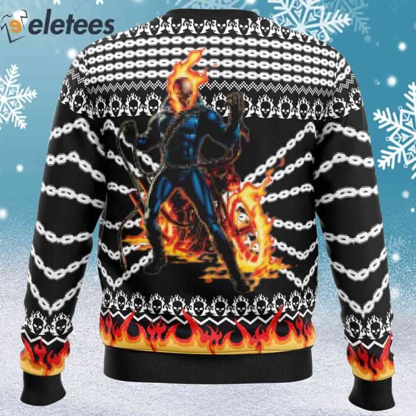 Ghost Rider Christmas Ugly Sweater