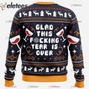 Glad This Fucking Year is Over Pop Culture Ugly Christmas Sweater1