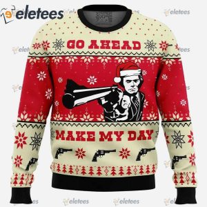 Go Ahead Make My Day Dirty Harry Ugly Christmas Sweater