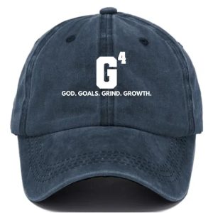 God Goals Grind Growth Print Casual Baseball Cap 1