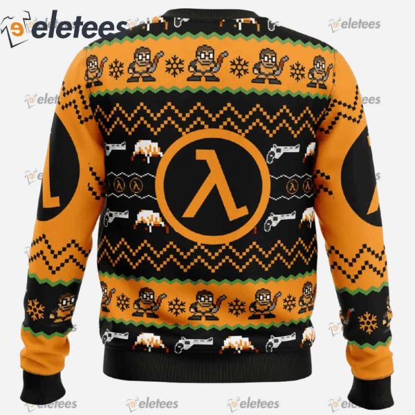 Gordon Freeman Half-Life Ugly Christmas Sweater