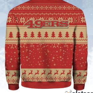 Grnch 49ers Santa Hat Ugly Christmas Sweater 3