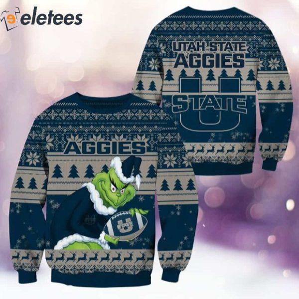 Grnch Aggies Christmas Ugly Sweater