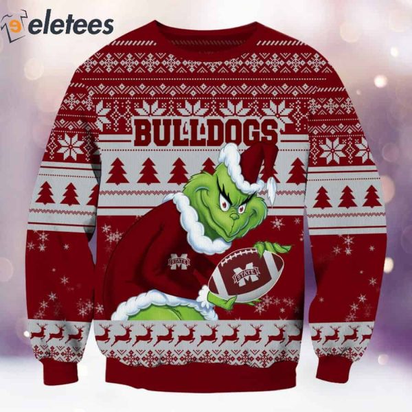 Grnch Bulldogs Christmas Ugly Sweater
