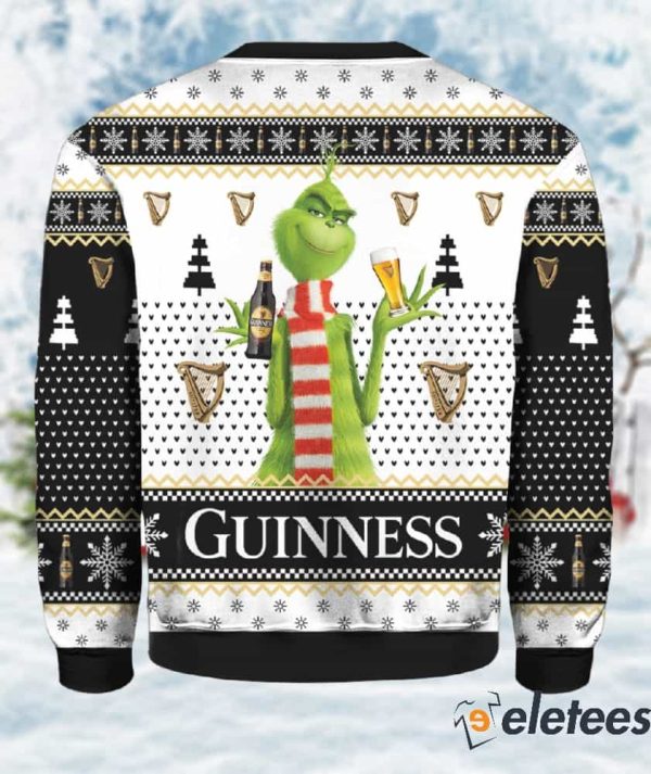 Guinness Drink Grnch Ugly Christmas Sweater