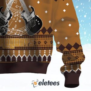 Guitar Rock The Holidays Ugly Christmas Sweater 3