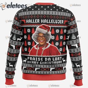 Haller Hallelujer Praise The Lort Merry Christmurr A Madea Christmas Ugly Christmas Sweater1