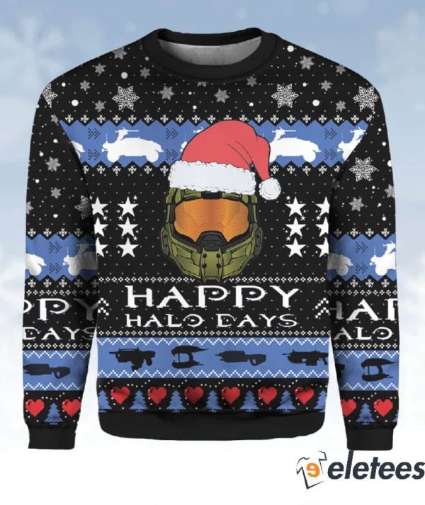 Happy Halo Days Christmas Sweater