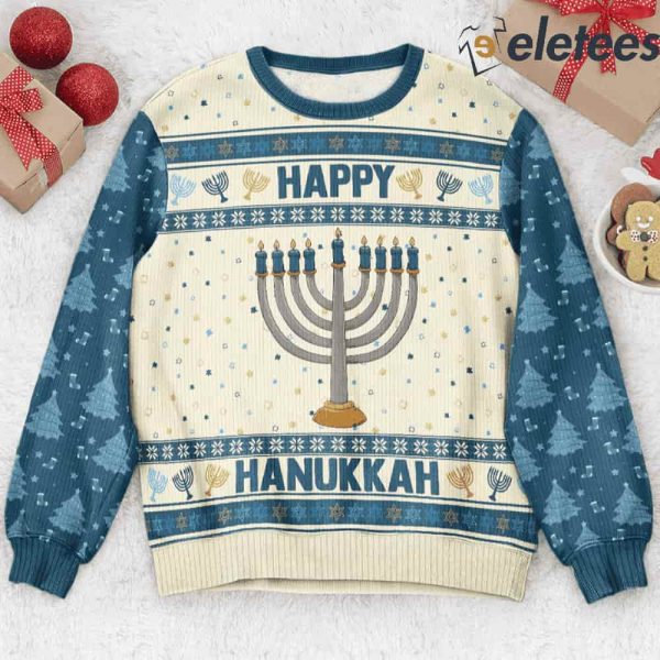Happy Hannukah Christmas Ugly Sweater