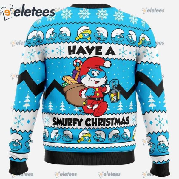 Have a Smurfy Christmas Smurfs Ugly Christmas Sweater