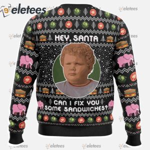 Hey Santa Can I Fix You Some Sandwiches Bad Santa Ugly Christmas Sweater1