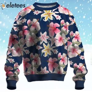 Hibiscus Lilly Ugly Christmas Sweater