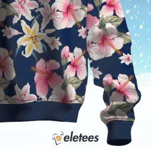 Hibiscus Lilly Ugly Christmas Sweater 3