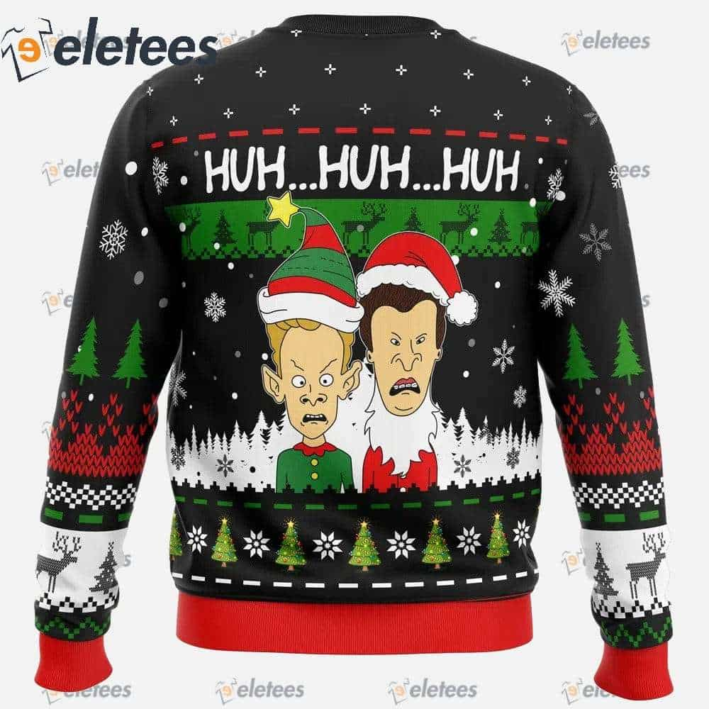 Huh...Huh...Huh... Beavis and Butthead Ugly Christmas Sweater