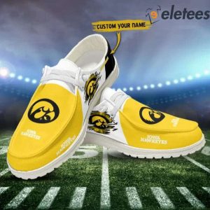 Iowa Hawkeyes Basketball Personalized Dude Shoes 2