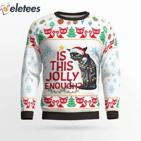 Is This Jolly Enough Cat Lovers Ugly Christmas Sweater