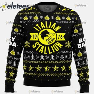 Italian Stallion Balboa Rocky Ugly Christmas Sweater