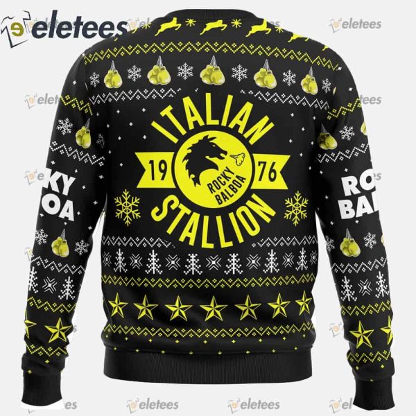 Italian Stallion Balboa Rocky Ugly Christmas Sweater