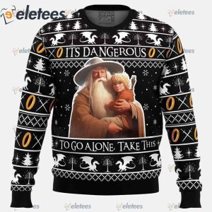 Its Dangerous to go Alone Lord of the Rings Ugly Christmas Sweater